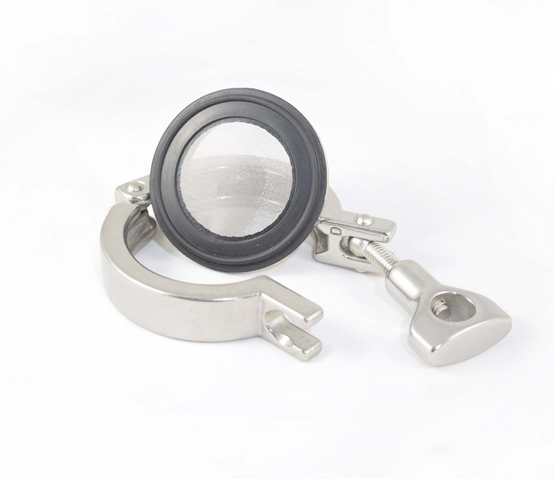 ARTESIAN SYSTEMS 20 Micron VITON/FKM Tri Clamp Screen Filter Gasket 316L (20Uf Micron/625Mesh) Stainless Steel Pharmaceutical Grade Filter Mesh. VITON With & FDA Certification (1.5") - Image 3